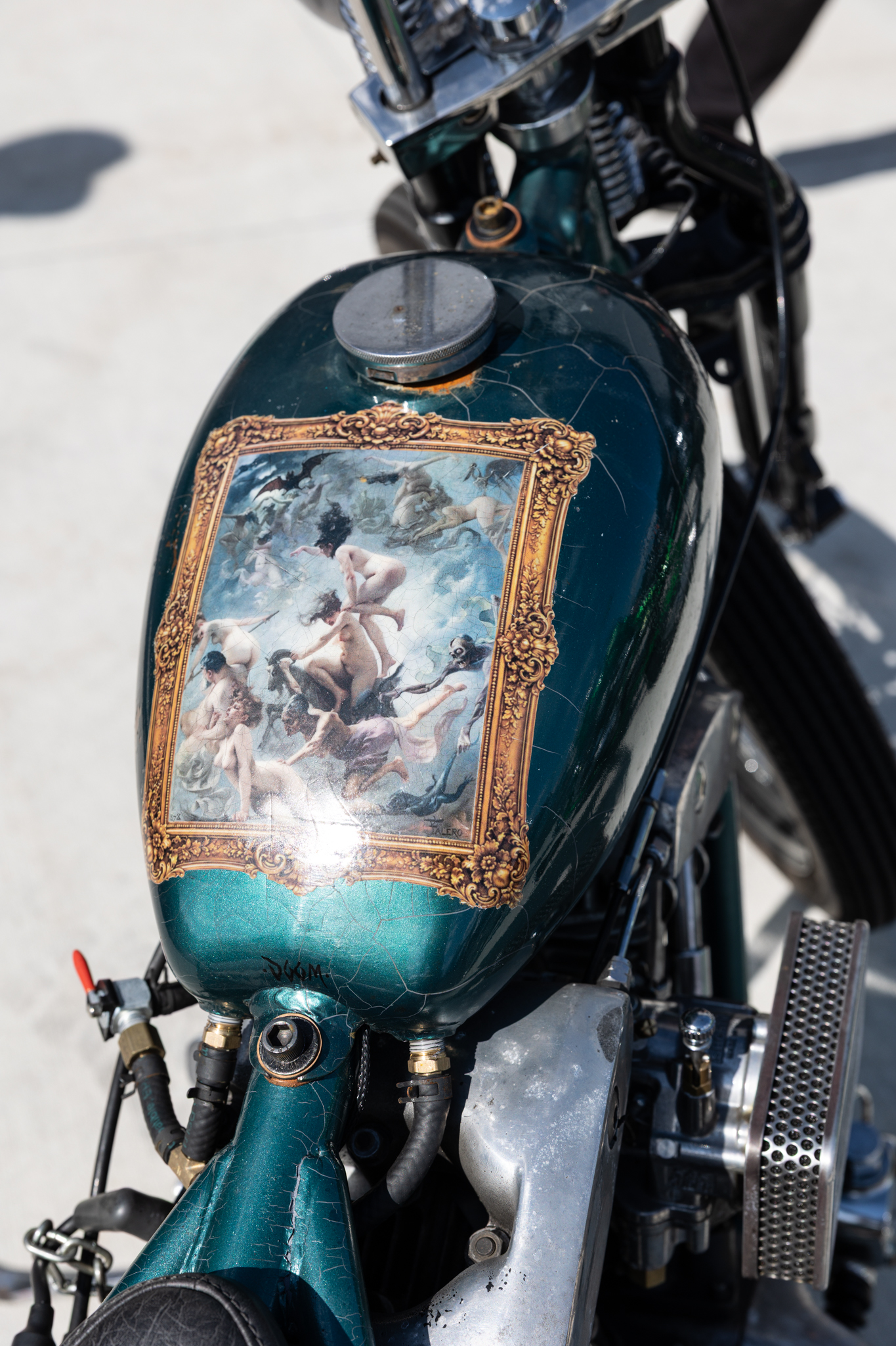 Custom chopper at the Idle Hands Chopper Show at Manchester Harley-Davidson