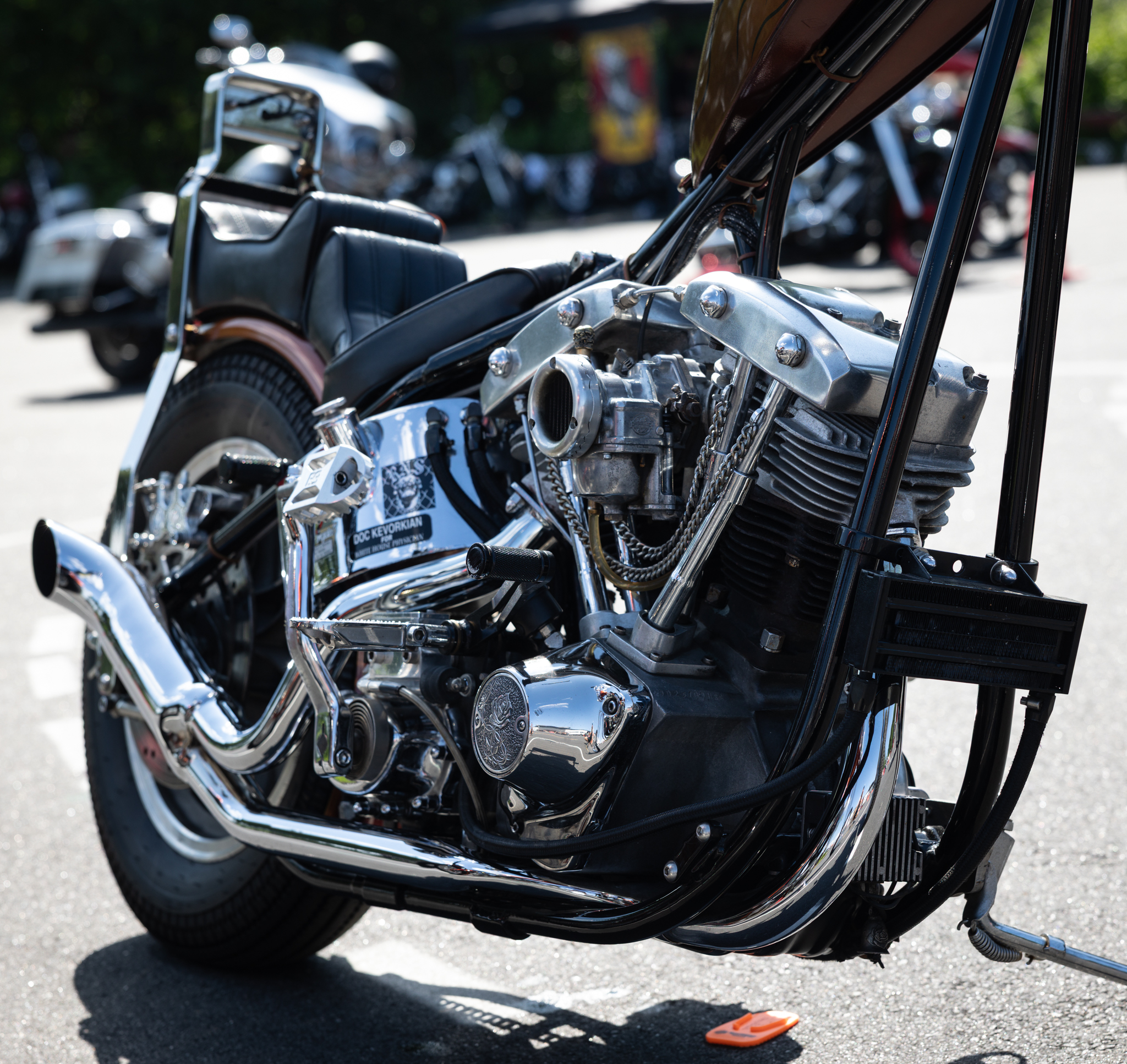 Custom chopper at the Idle Hands Chopper Show at Manchester Harley-Davidson