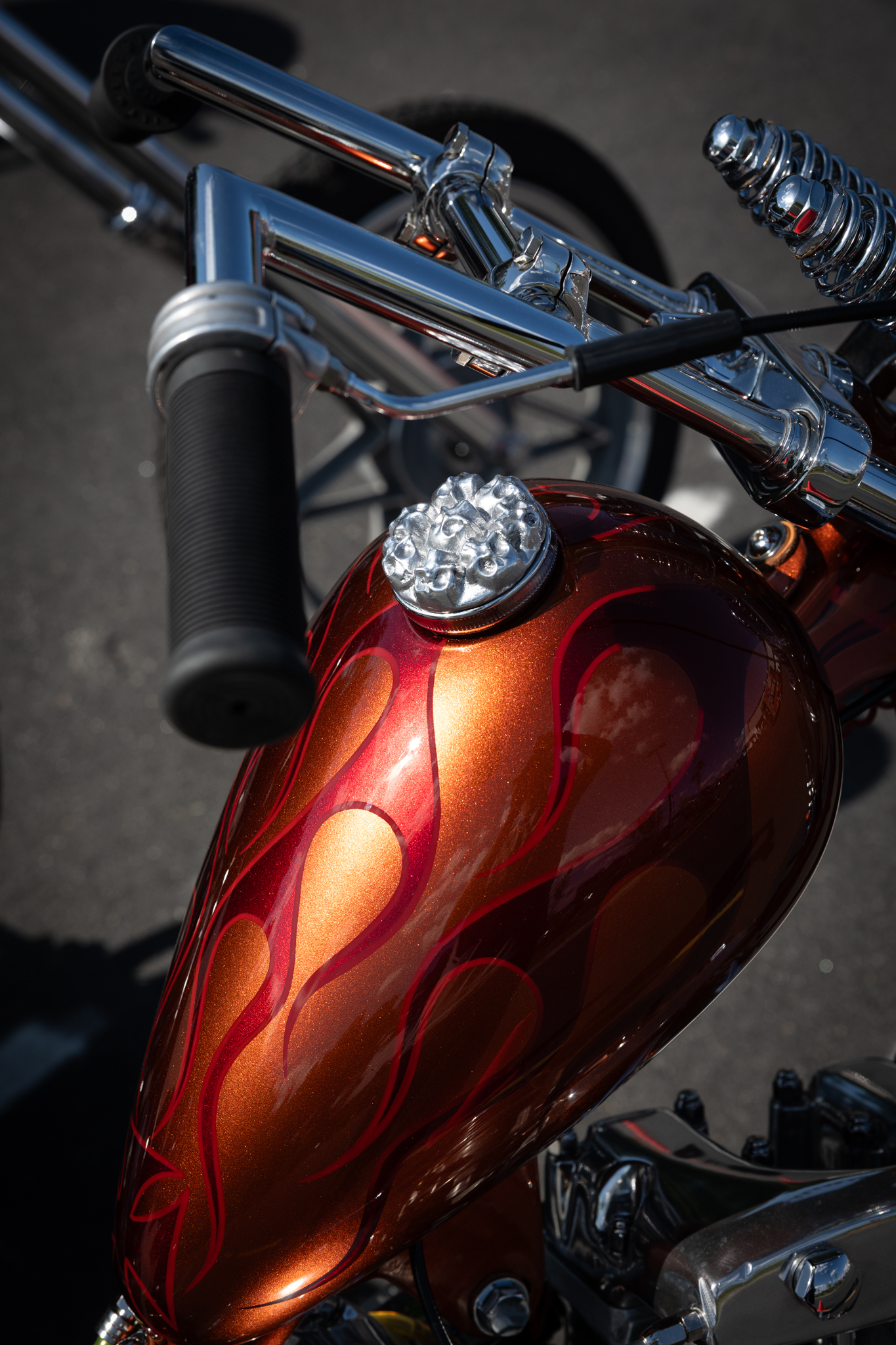 Custom chopper at the Idle Hands Chopper Show at Manchester Harley-Davidson