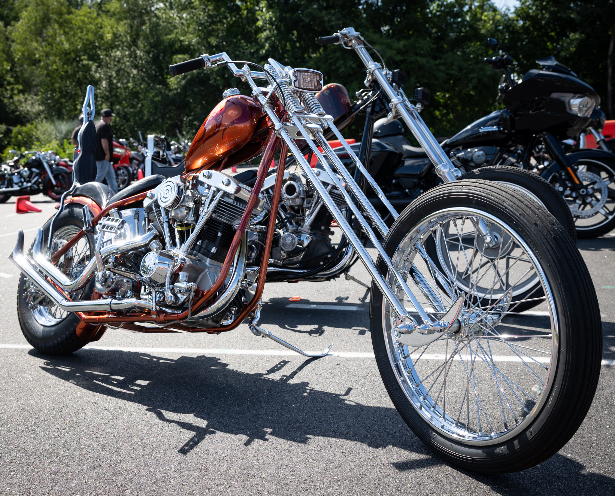 Custom chopper at the Idle Hands Chopper Show at Manchester Harley-Davidson