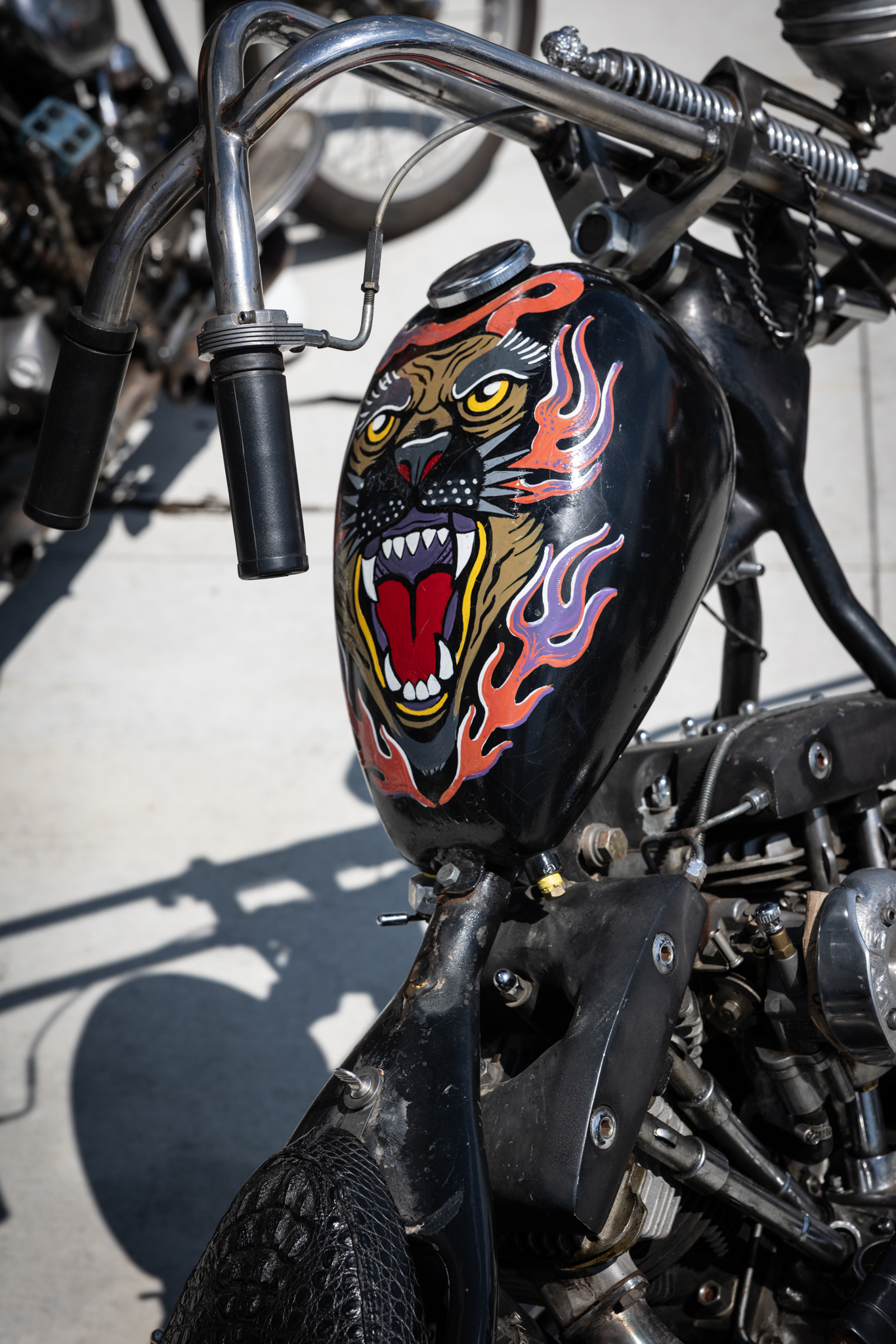 Custom chopper at the Idle Hands Chopper Show at Manchester Harley-Davidson