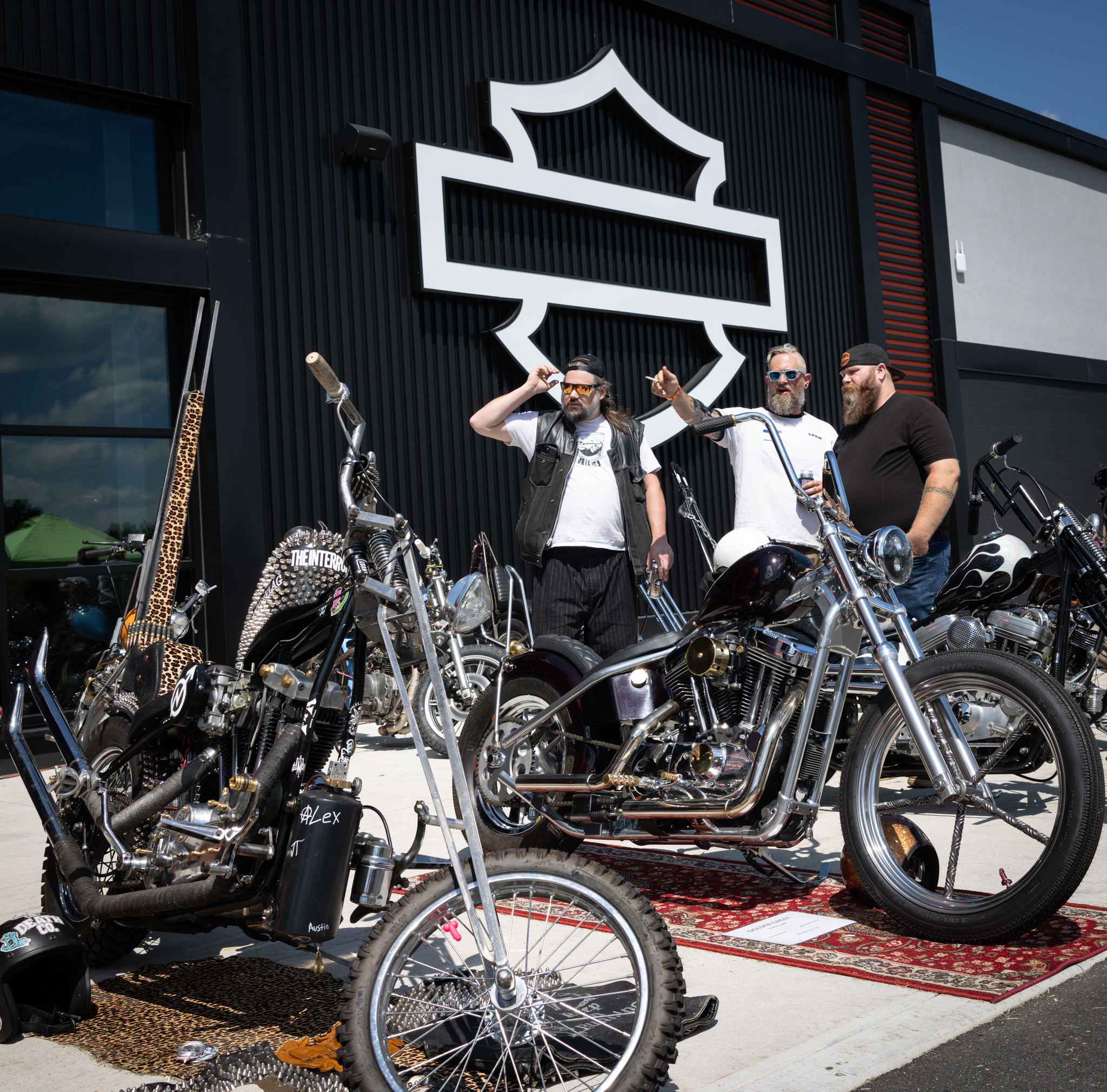 Custom chopper at the Idle Hands Chopper Show at Manchester Harley-Davidson