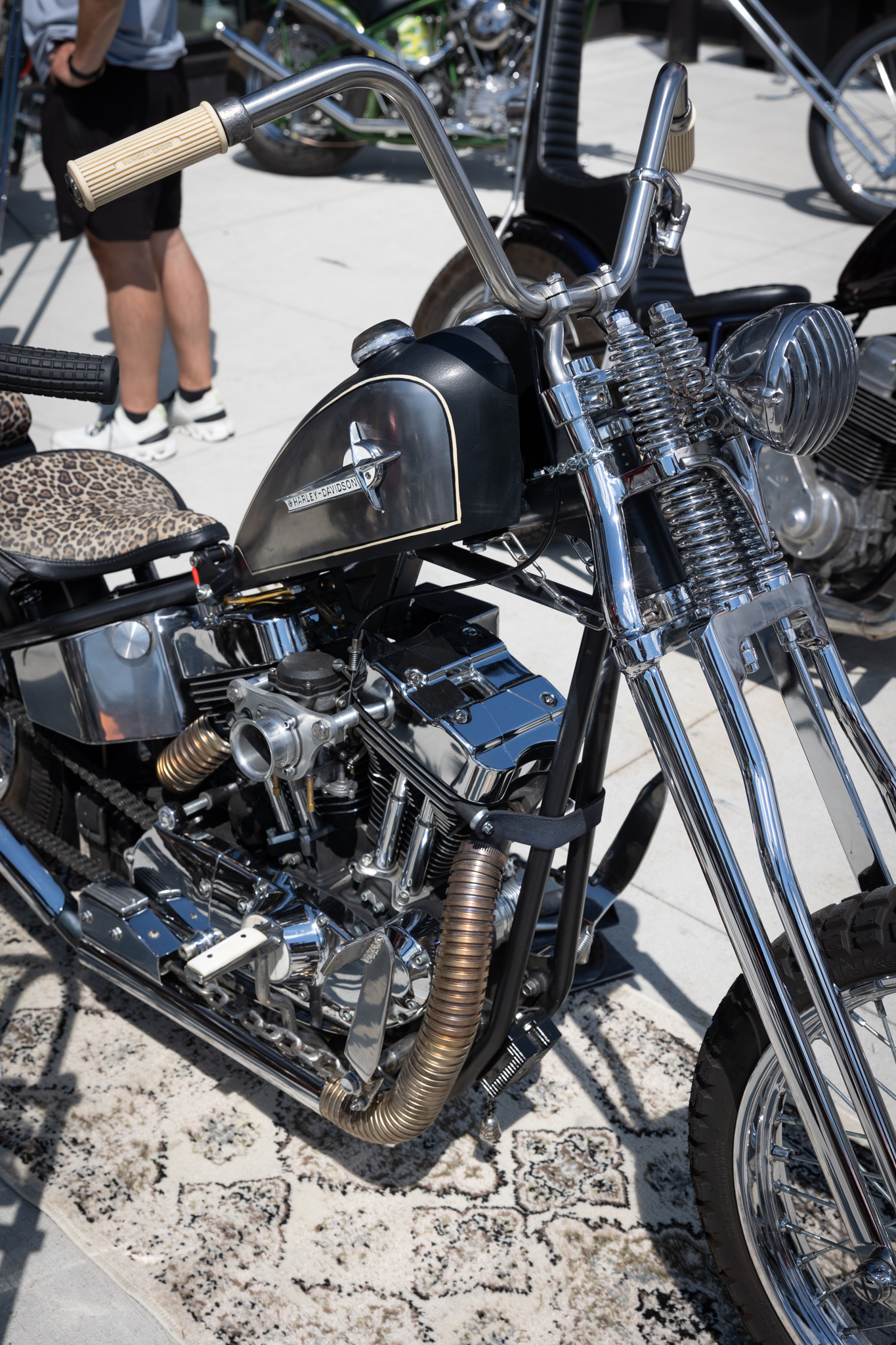 Custom chopper at the Idle Hands Chopper Show at Manchester Harley-Davidson