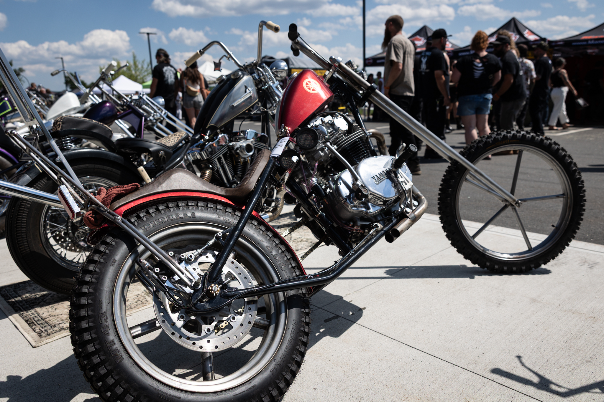 Custom chopper at the Idle Hands Chopper Show at Manchester Harley-Davidson