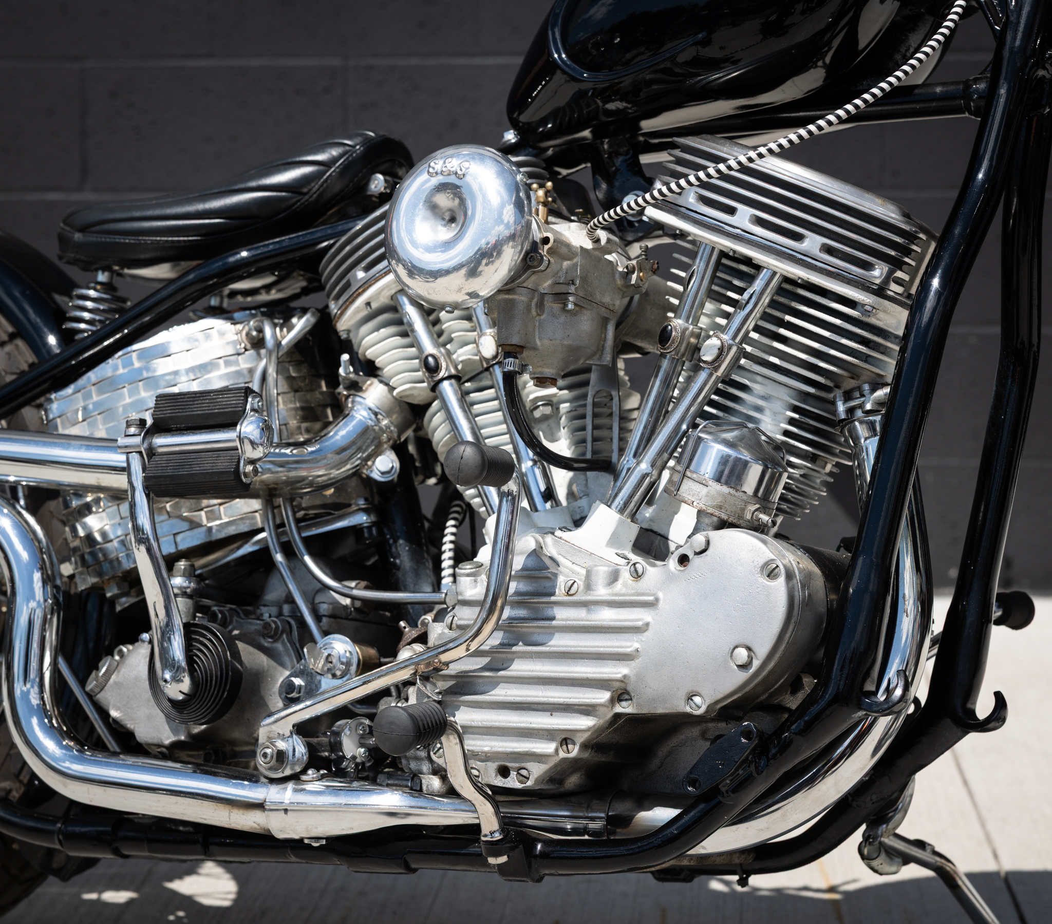 Custom chopper at the Idle Hands Chopper Show at Manchester Harley-Davidson