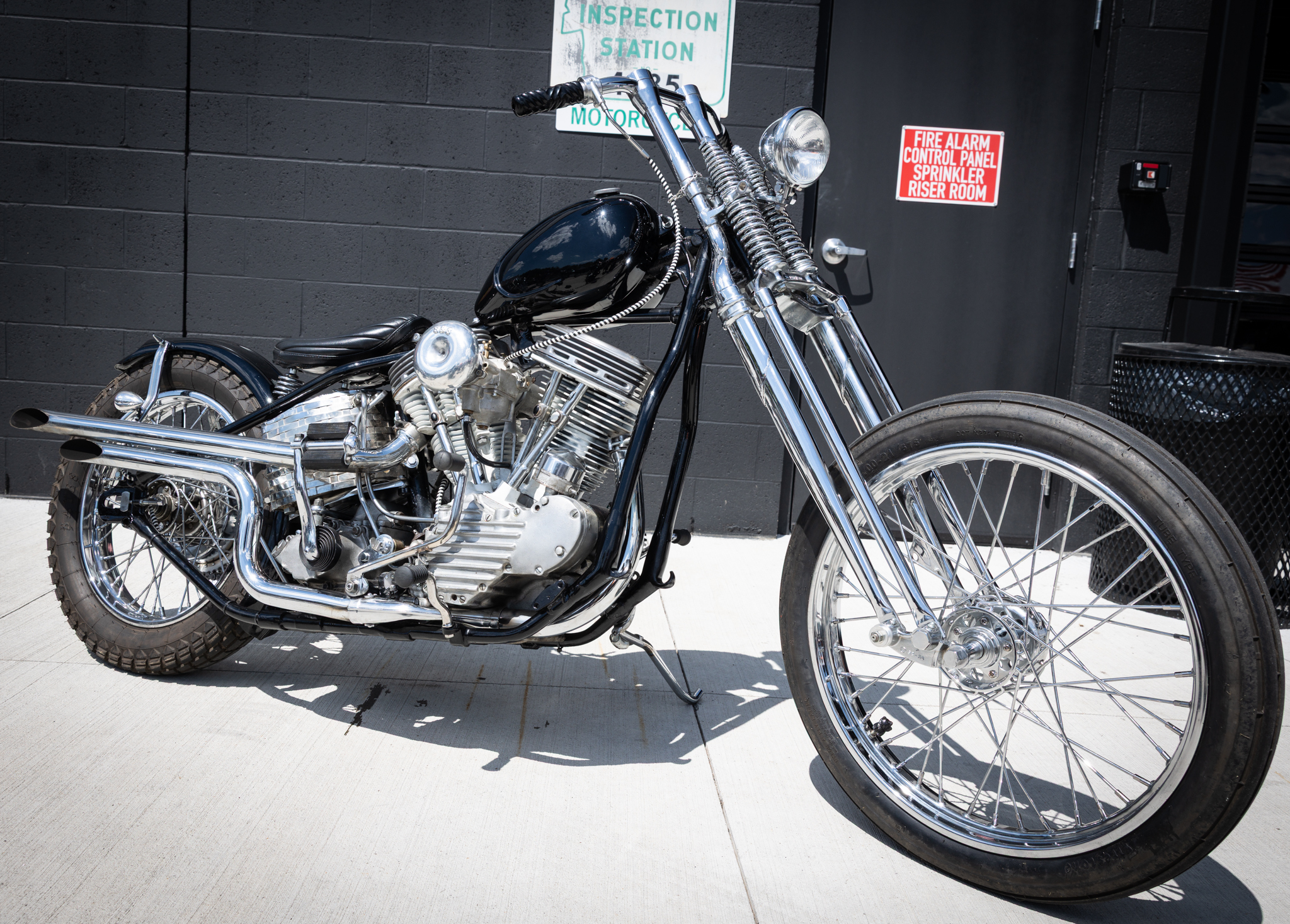 Custom chopper at the Idle Hands Chopper Show at Manchester Harley-Davidson