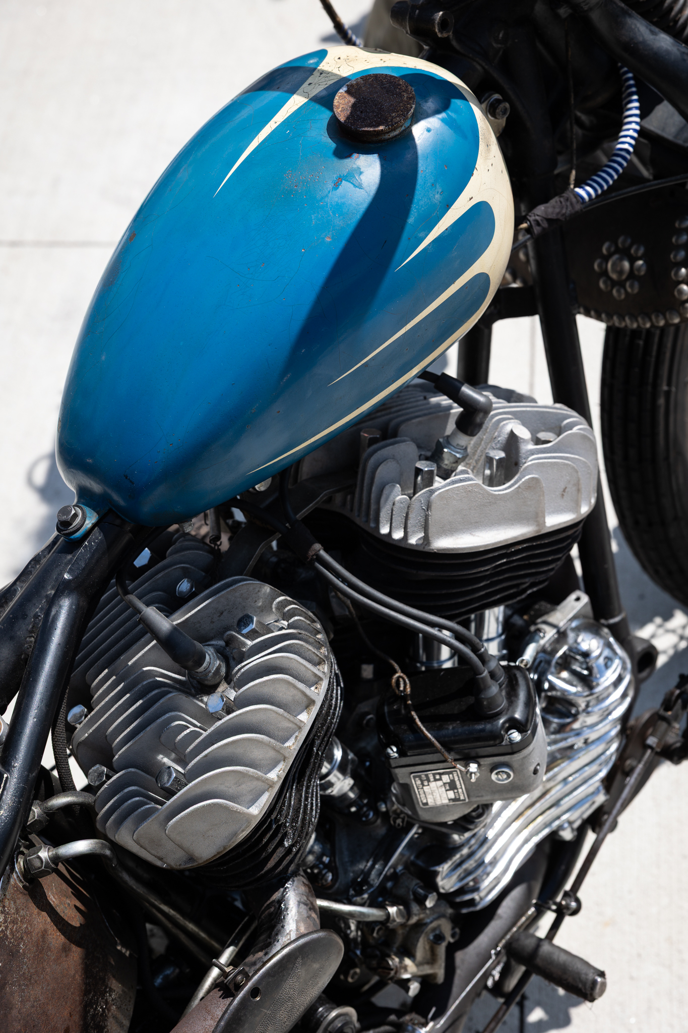 Custom chopper at the Idle Hands Chopper Show at Manchester Harley-Davidson