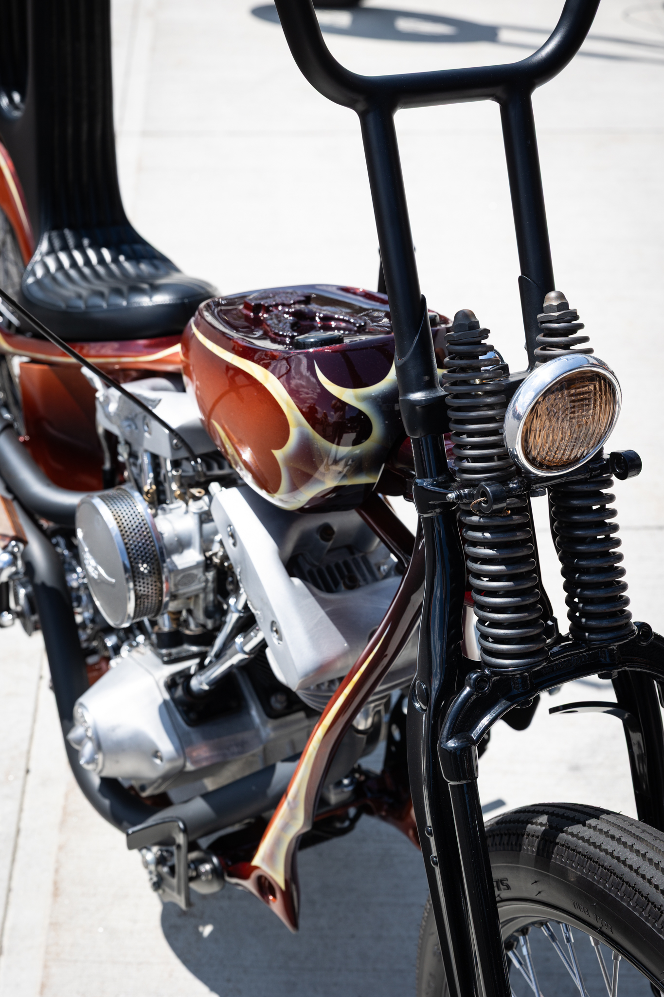 Custom chopper at the Idle Hands Chopper Show at Manchester Harley-Davidson