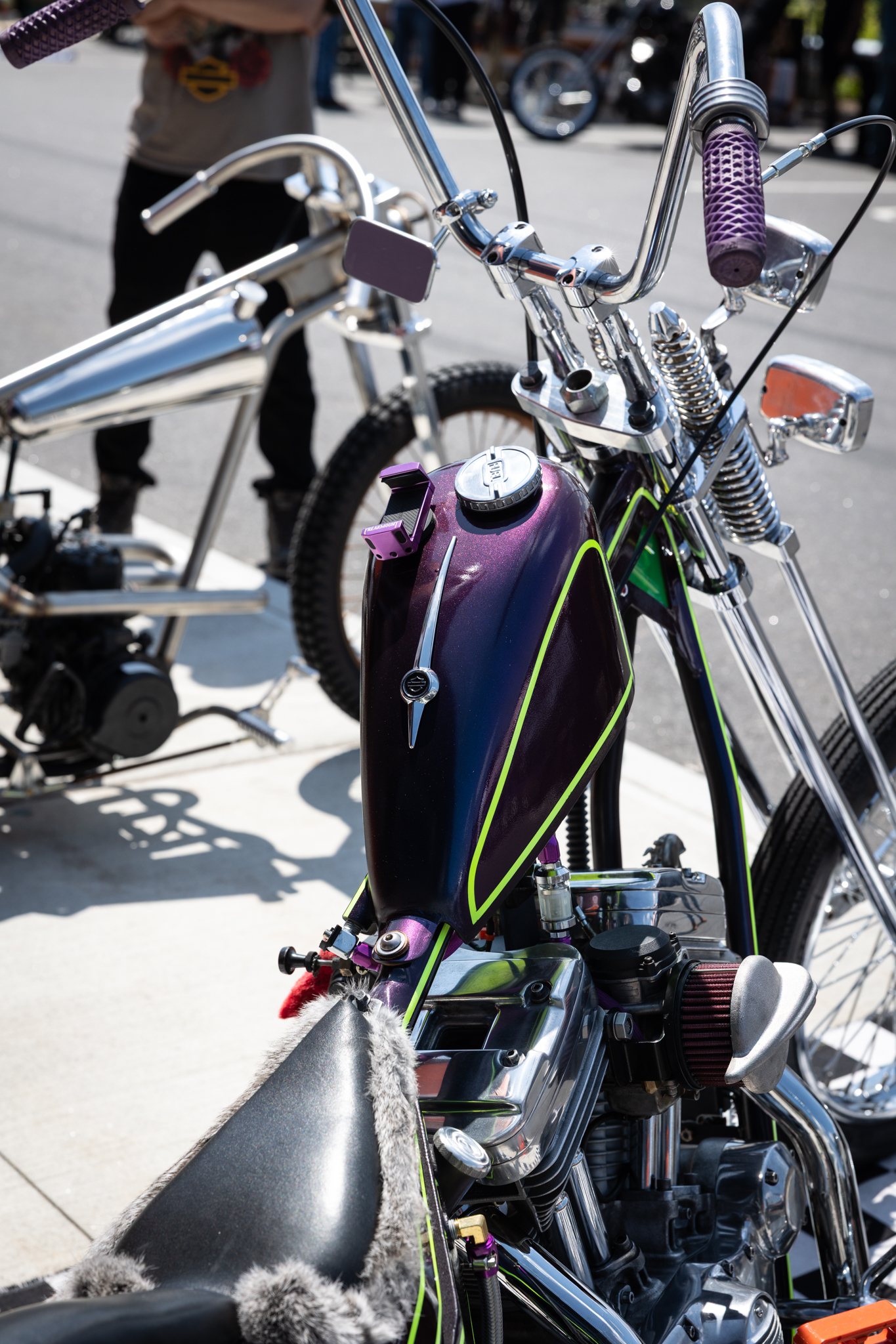 Custom chopper at the Idle Hands Chopper Show at Manchester Harley-Davidson
