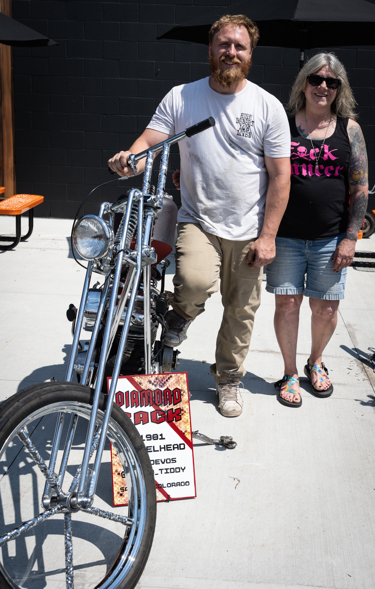 Custom chopper at the Idle Hands Chopper Show at Manchester Harley-Davidson