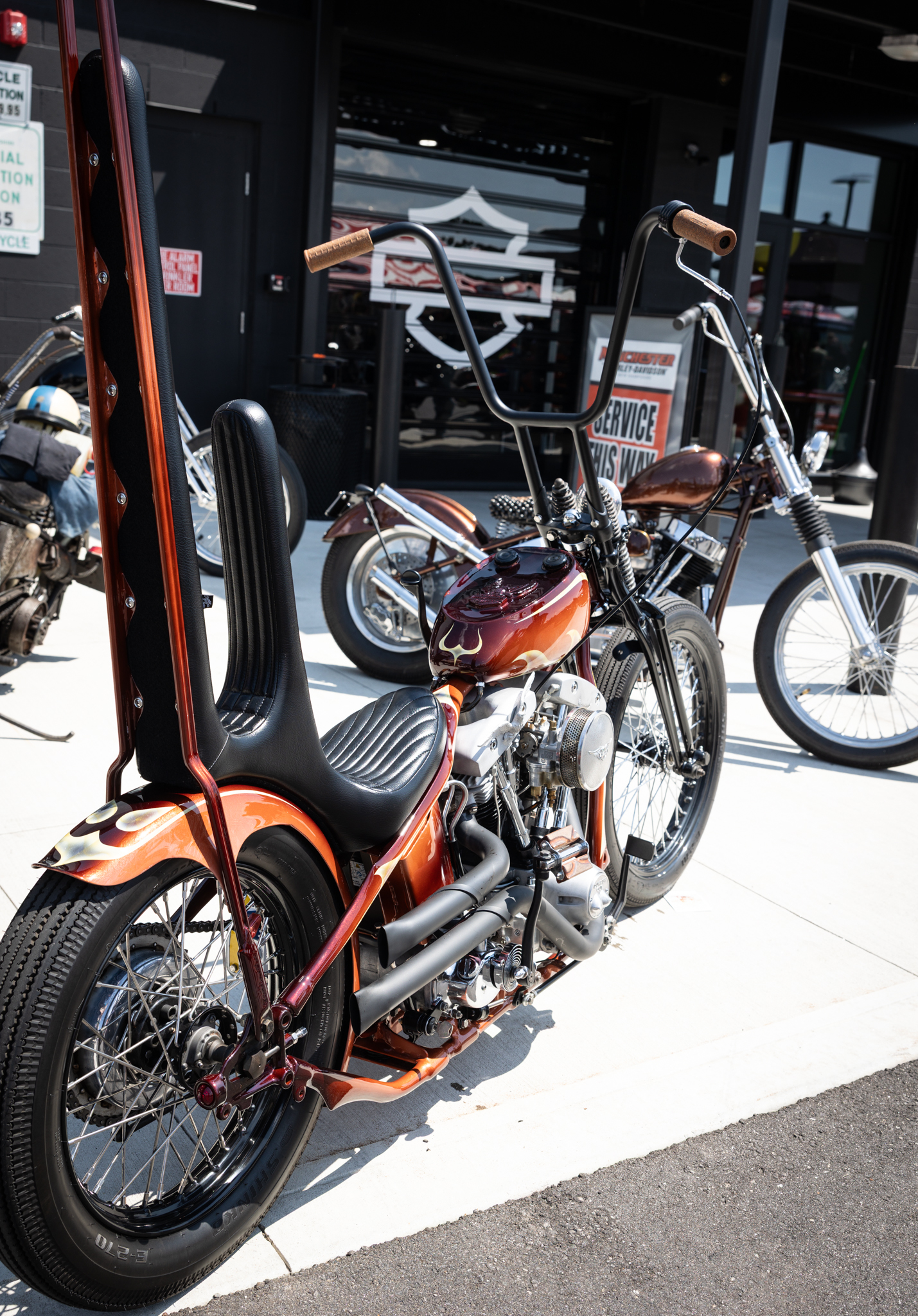 Custom chopper at the Idle Hands Chopper Show at Manchester Harley-Davidson
