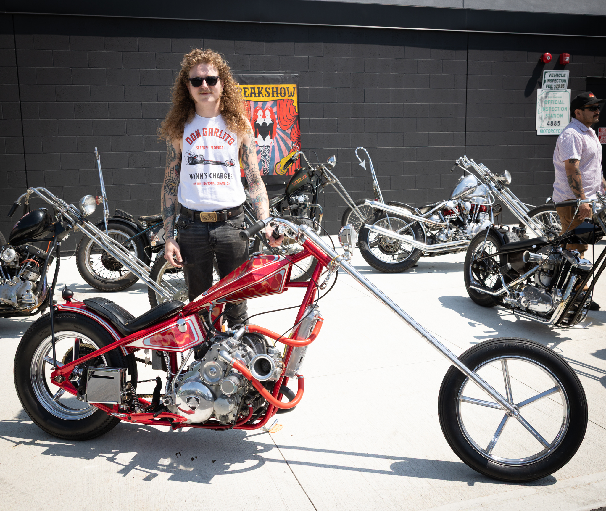 Custom chopper at the Idle Hands Chopper Show at Manchester Harley-Davidson